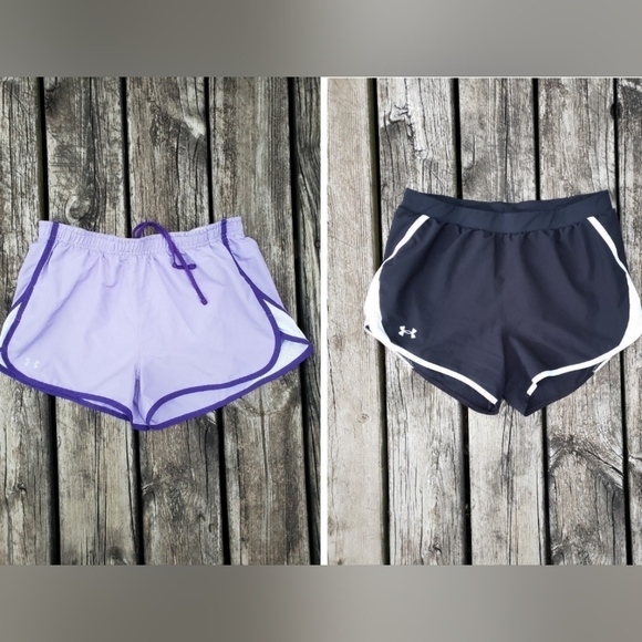 2 pairs of women's Under Armour athletic shorts size medium in great condition - Picture 2 of 6
